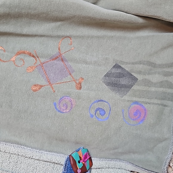 Vintage Authentic Pigment Sweatshirt Jacket with Clay Buttons & Jean Pocket - Picture 5 of 14